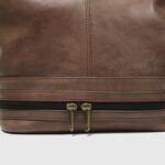 Convertible Leather Backpack Brown 004