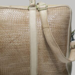 Durable Leather Travel Bags Beige 003