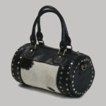 Handcrafted Cowhide Leather Bag Black 004